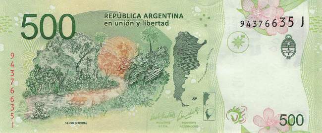 500 Pesos Argentinien 2016